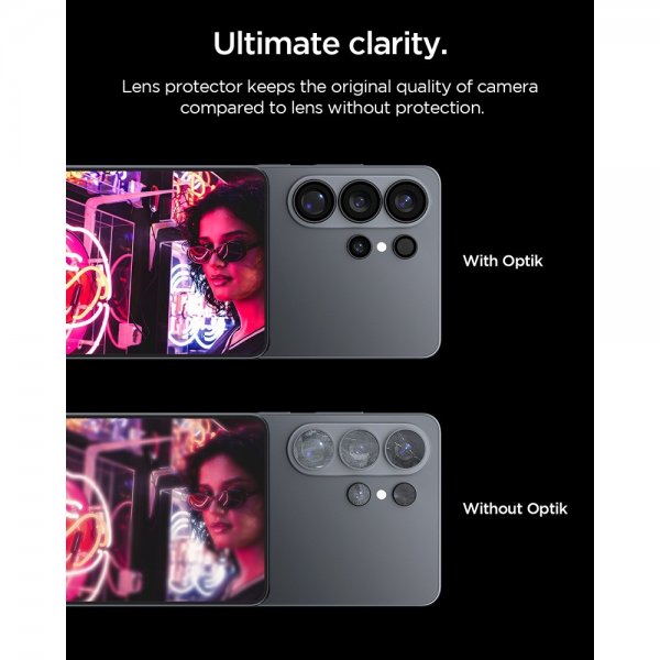 Spigen Samsung Galaxy S26 Ultra Kameraskydd GLAS.tR EZ Fit Optik Pro 2-pack Svart