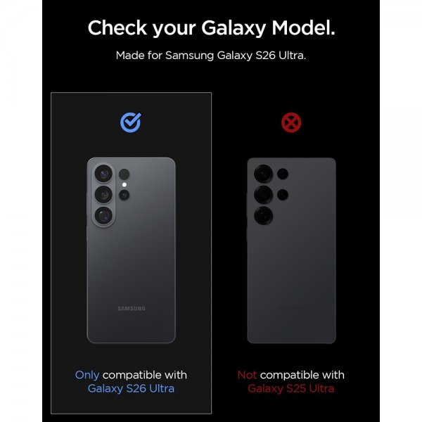 Spigen Samsung Galaxy S26 Ultra Kameraskydd GLAS.tR EZ Fit Optik Pro 2-pack Svart