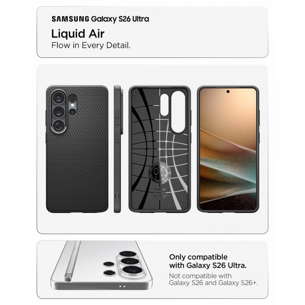 Spigen Samsung Galaxy S26 Ultra Skal Liquid Air Matte Black