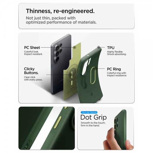 Spigen Samsung Galaxy S26 Ultra Skal Nano Pop MagFit Avo Green