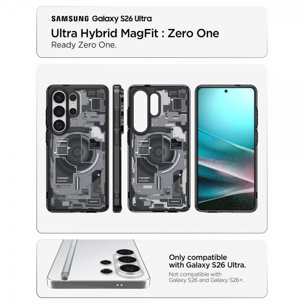 Spigen Samsung Galaxy S26 Ultra Skal Ultra Hybrid MagFit Zero One Svart