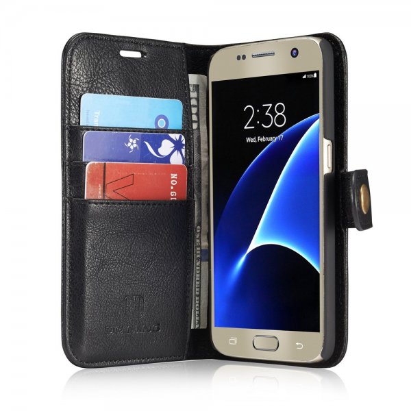 Dg.Ming Samsung Galaxy S7 Plånboksfodral Löstagbart Skal Svart