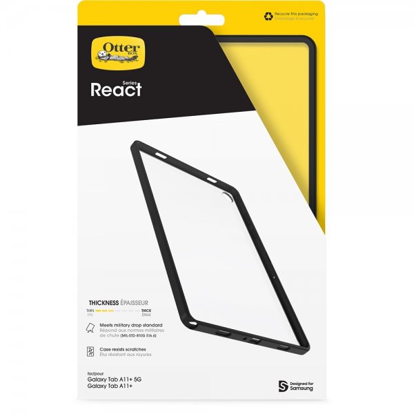 Otterbox Samsung Galaxy Tab A11 Plus Skal React Black Crystal
