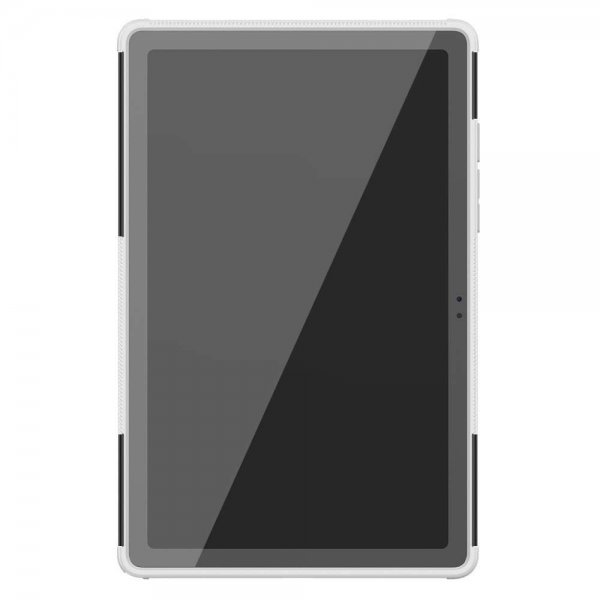 Samsung Galaxy Tab A7 Skal Däckmönster Stativfunktion Vit