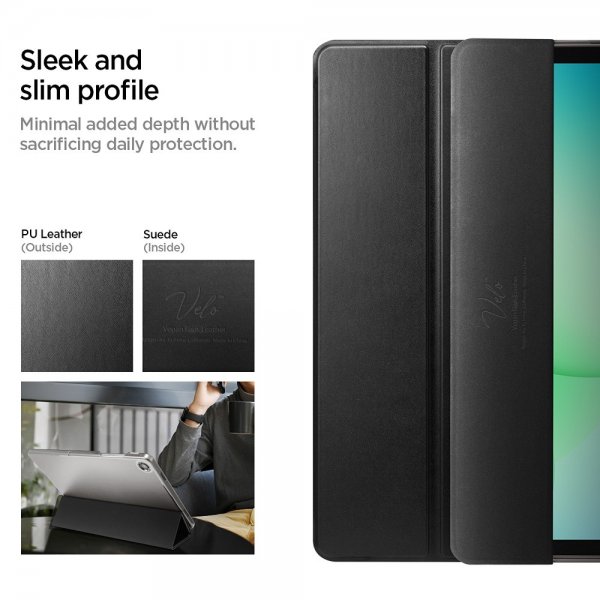 Spigen Samsung Galaxy Tab A9 Plus/Tab A11 Plus Fodral Smart Fold Svart