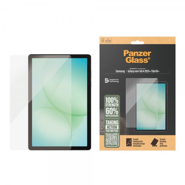 PanzerGlass Samsung Galaxy Tab A9 Plus/Tab A11 Plus Skärmskydd Ultra-Wide Fit