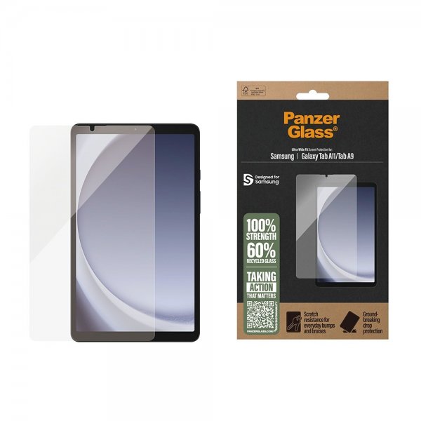 PanzerGlass Samsung Galaxy Tab A9/Tab A11 Skärmskydd Ultra-Wide Fit
