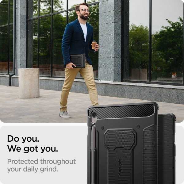 Spigen Samsung Galaxy Tab S10 FE Fodral Rugged Armor Pro Matte Black