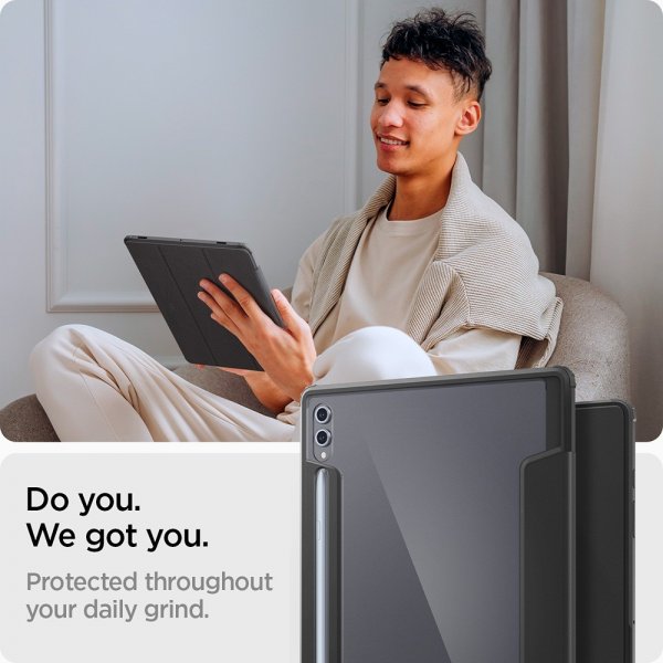Spigen Samsung Galaxy Tab S8 Ultra/S9 Ultra/S10 Ultra Fodral Ultra Hybrid Pro Svart