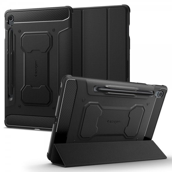 Spigen Samsung Galaxy Tab S9 FE Fodral Rugged Armor Pro Svart
