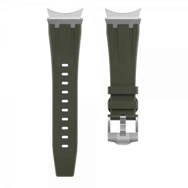 Samsung Galaxy Watch 20mm Armband i Silikon Silver Spänne Grön