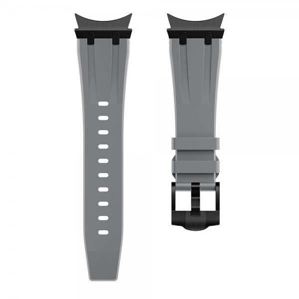 Samsung Galaxy Watch 20mm Armband i Silikon Svart Spänne Grå