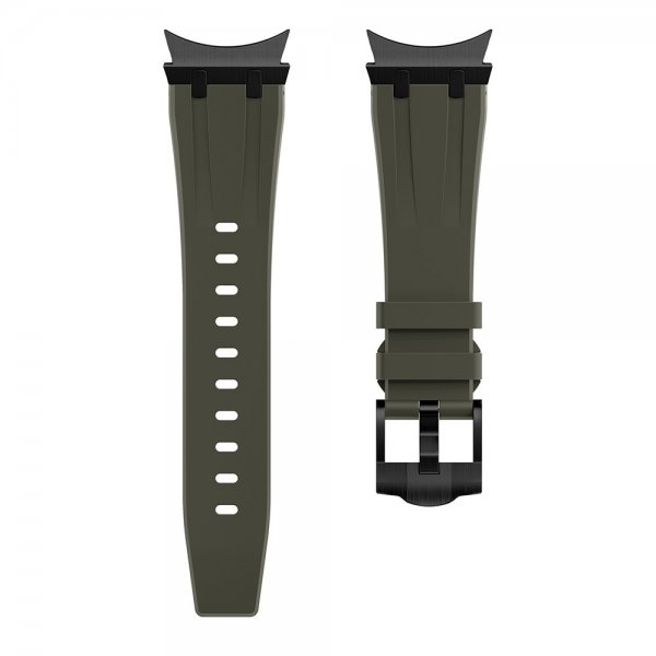 Samsung Galaxy Watch 20mm Armband i Silikon Svart Spänne Grön