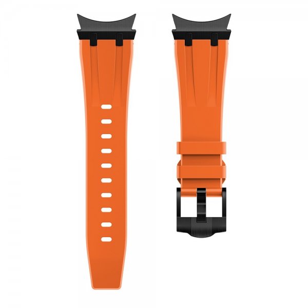 Samsung Galaxy Watch 20mm Armband i Silikon Svart Spänne Orange