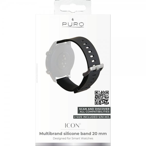 Puro Samsung Galaxy Watch 20mm Armband Icon Svart