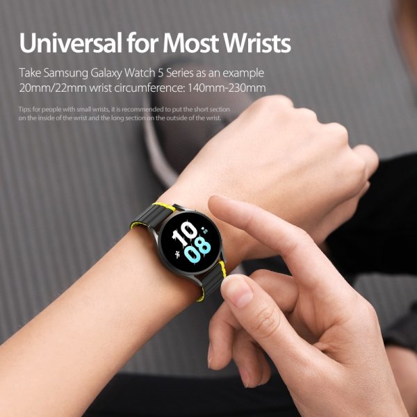 Dux Ducis Samsung Galaxy Watch 20mm Armband LD Series Gul