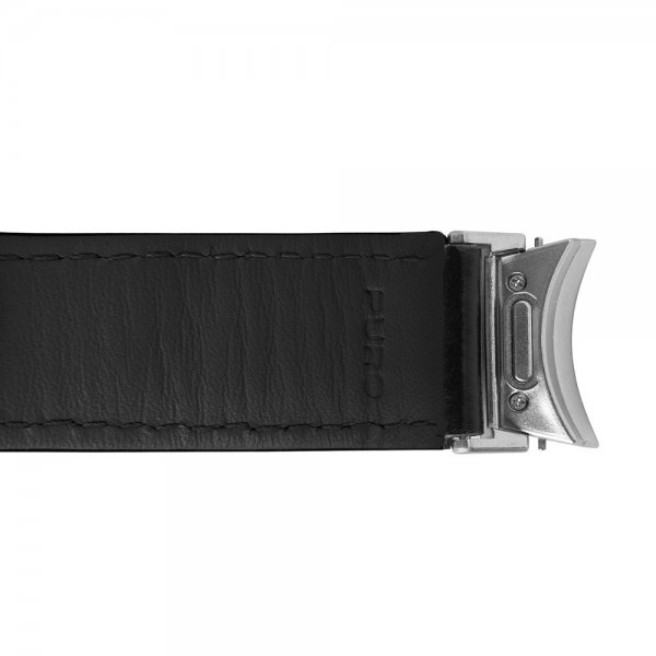 Puro Samsung Galaxy Watch 20mm Armband Leather Band Svart