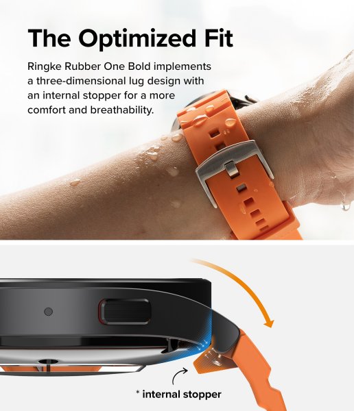 Ringke Samsung Galaxy Watch 20mm Armband Rubber One Bold Band Orange