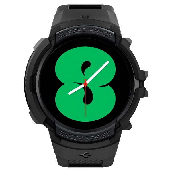 Spigen Samsung Galaxy Watch 4/5 40mm Skal och Armband Rugged Armor Pro Svart