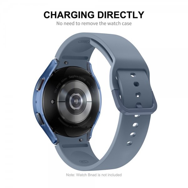 Enkay Samsung Galaxy Watch 4/5 44mm Skal med Inbyggt skärmskydd Blå