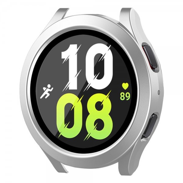 Enkay Samsung Galaxy Watch 4/5 44mm Skal med Inbyggt skärmskydd Silver