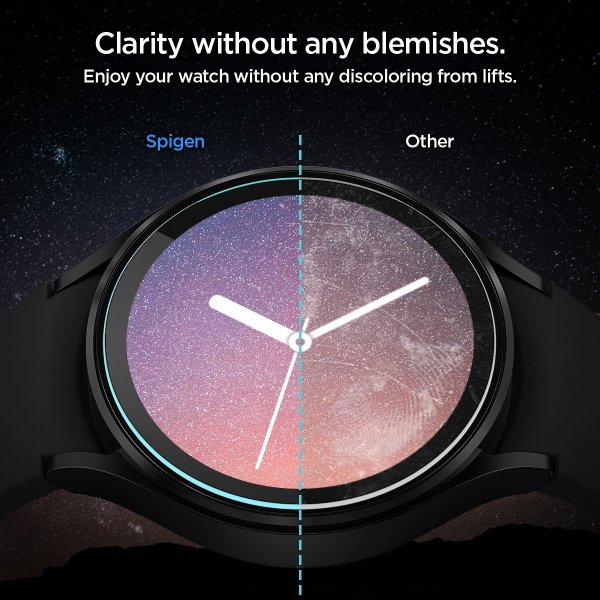 Spigen Samsung Galaxy Watch 4/5 44mm Skärmskydd GLAS.tR EZ Fit 2-pack