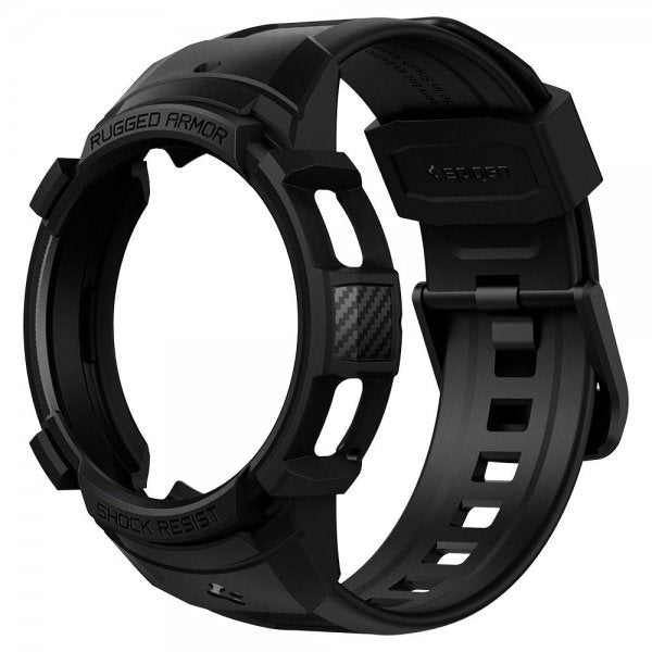 Spigen Samsung Galaxy Watch 4 Classic 46mm Skal med armband Rugged Armor Pro Svart