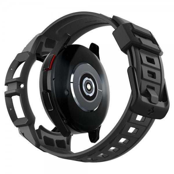 Spigen Samsung Galaxy Watch 6 Classic 47mm Skal och Armband Rugged Armor Pro Svart