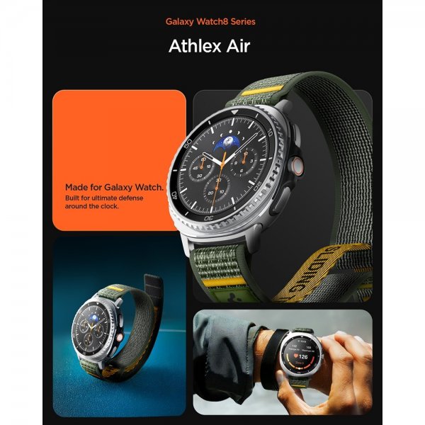 Spigen Samsung Galaxy Watch 8 40/44mm/Classic 46mm Armband Athlex Air Active Green