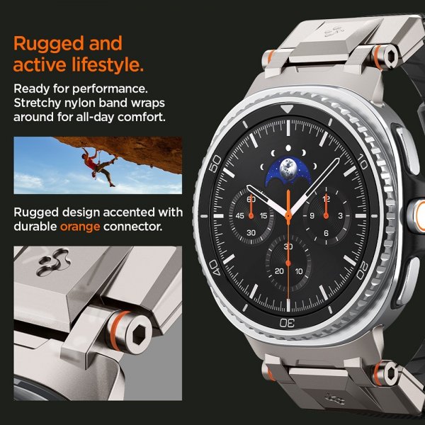 Spigen Samsung Galaxy Watch 8 40/44mm/Classic 46mm Armband DuraPro Armor Svart