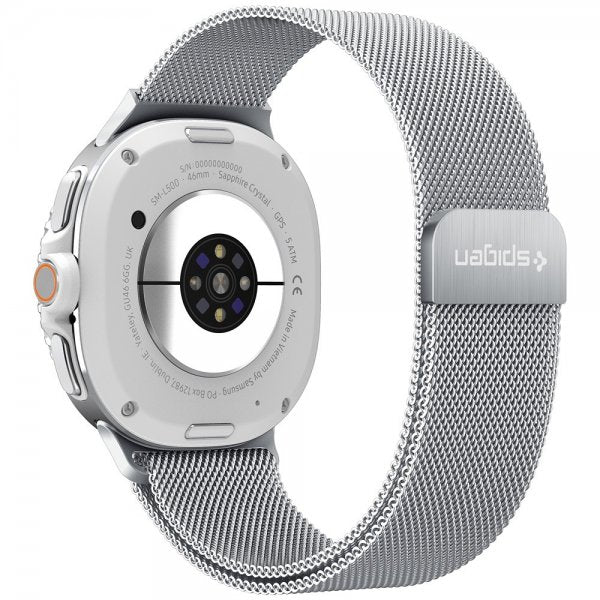 Spigen Samsung Galaxy Watch 8 40/44mm/Classic 46mm Armband Metal Fit Silver