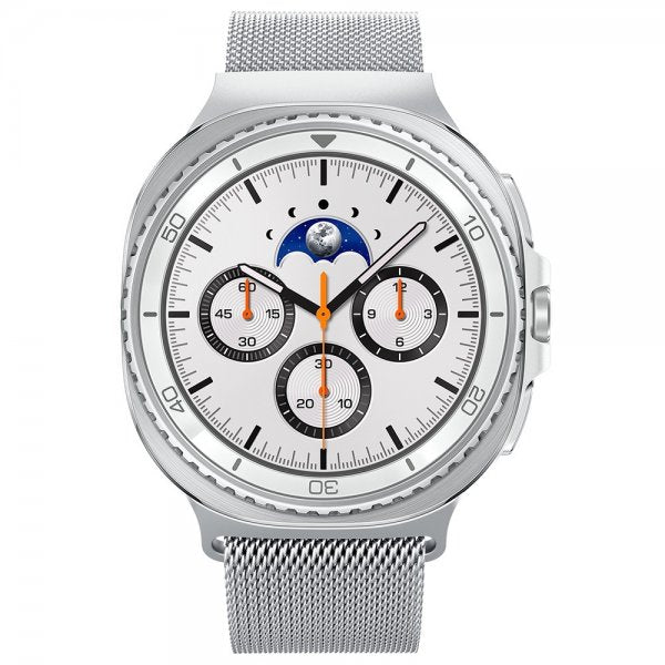 Spigen Samsung Galaxy Watch 8 40/44mm/Classic 46mm Armband Metal Fit Silver