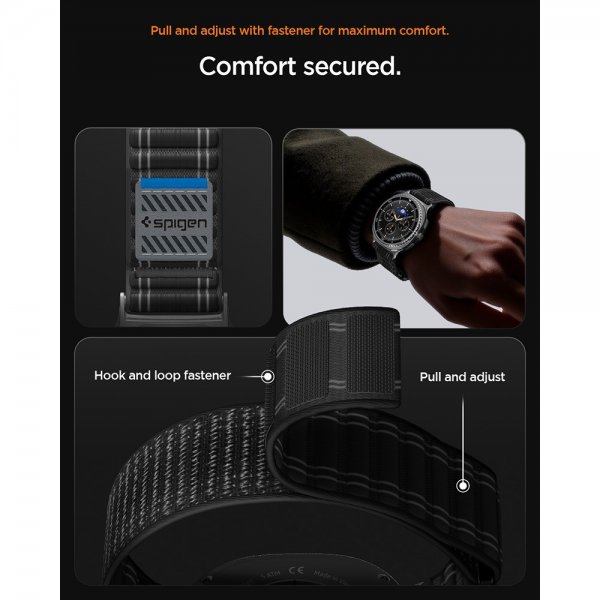 Spigen Samsung Galaxy Watch 8 40/44mm/Classic 46mm Armband WBF0 Svart