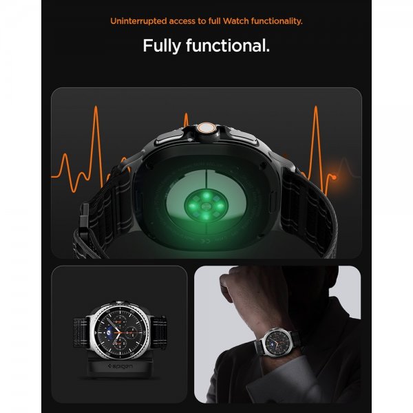Spigen Samsung Galaxy Watch 8 40/44mm/Classic 46mm Armband WBF0 Svart