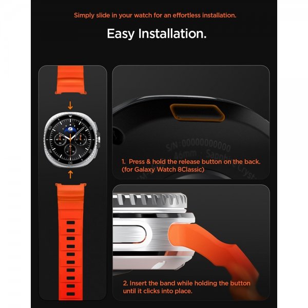 Spigen Samsung Galaxy Watch 8 40/44mm/Classic 46mm Armband WBS2 Orange
