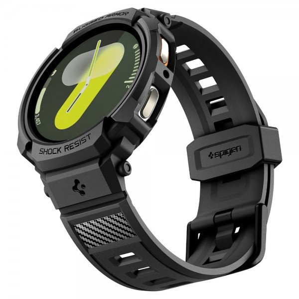Spigen Samsung Galaxy Watch 8 44mm Armband och Skal Rugged Armor Pro Matte Black