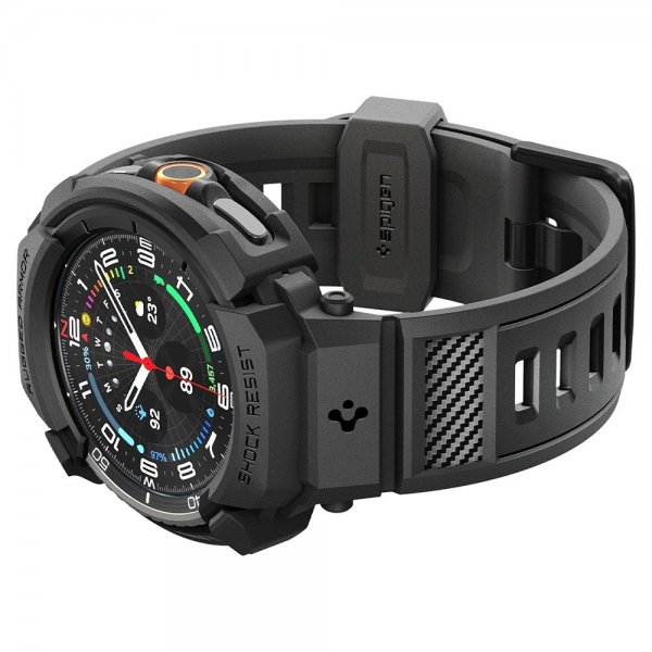 Spigen Samsung Galaxy Watch 8 Classic 46mm Armband och Skal Rugged Armor Pro Matte Black