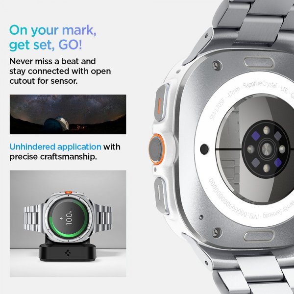 Spigen Samsung Galaxy Watch Ultra 47mm Armband Modern Fit 316L Silver