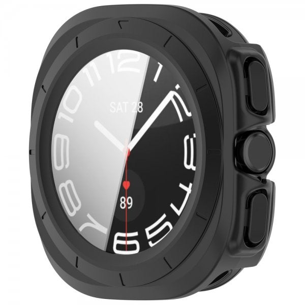 Samsung Galaxy Watch Ultra Skal med Inbyggt skärmskydd Svart