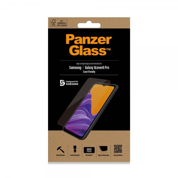 PanzerGlass Samsung Galaxy Xcover 6 Pro Skärmskydd Edge-to-Edge Case Friendly