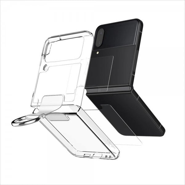 Spigen Samsung Galaxy Z Flip 4 Skal Thin Fit Ring My Sketch Crystal Clear