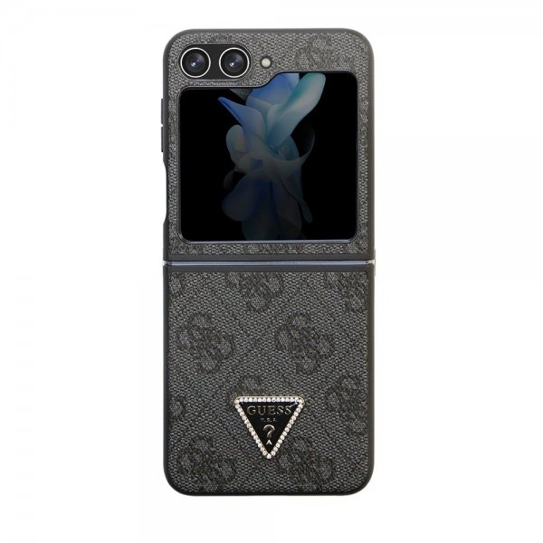 Guess Samsung Galaxy Z Flip 5 Skal 4G Metal Triangle Strass Svart