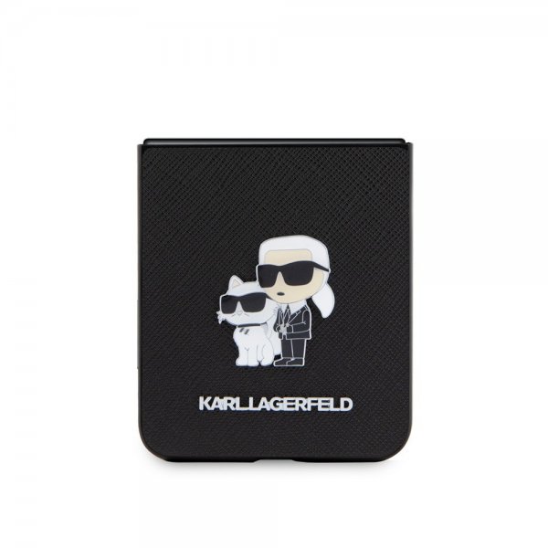 Karl Lagerfeld Samsung Galaxy Z Flip 5 Skal NFT Karl & Choupette Pin Saffiano Svart
