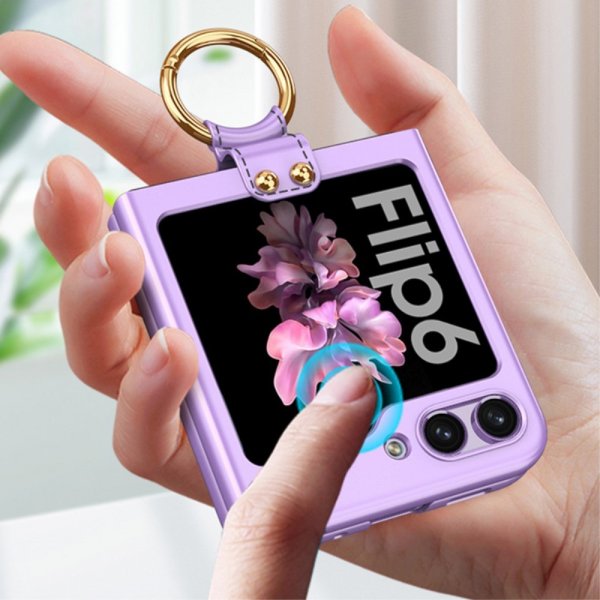 GKK Samsung Galaxy Z Flip 6/Flip 7 FE Skal Finger Ring Rosa