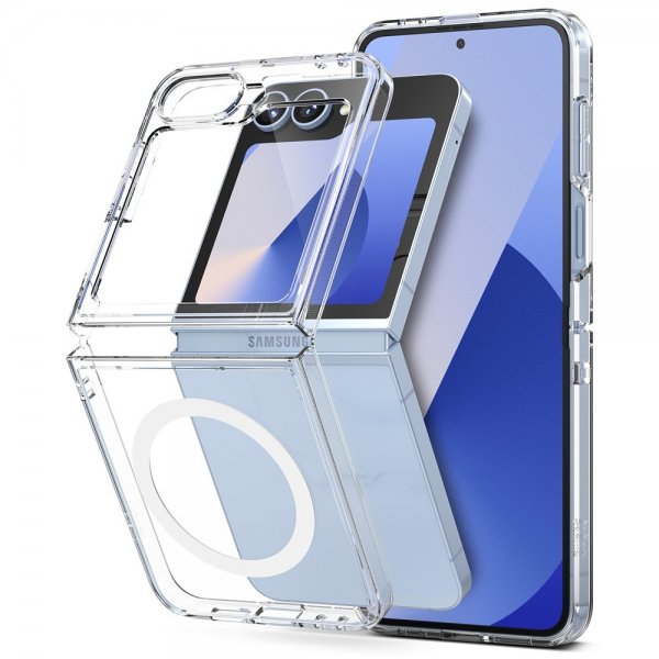 Ringke Samsung Galaxy Z Flip 6/Flip 7 FE Skal Fusion Magnetic Transparent