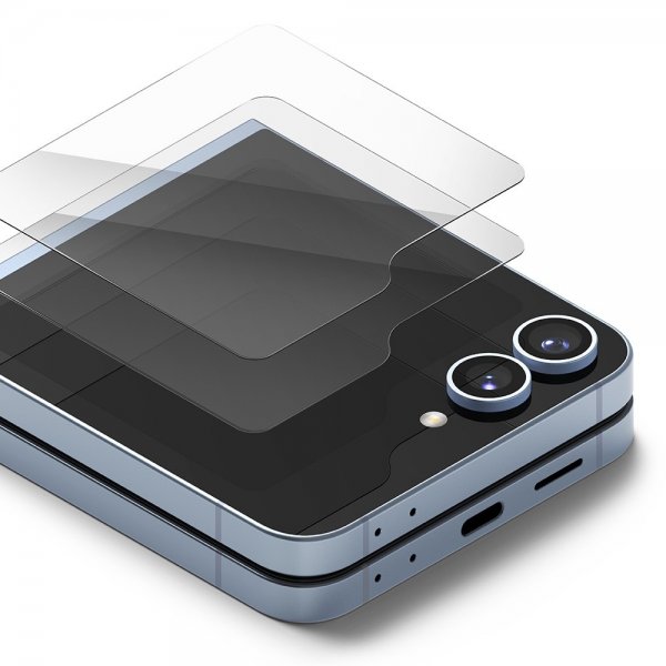 Ringke Samsung Galaxy Z Flip 6/Flip 7 FE Skärmskydd Cover Display Protector Glass 2-pack