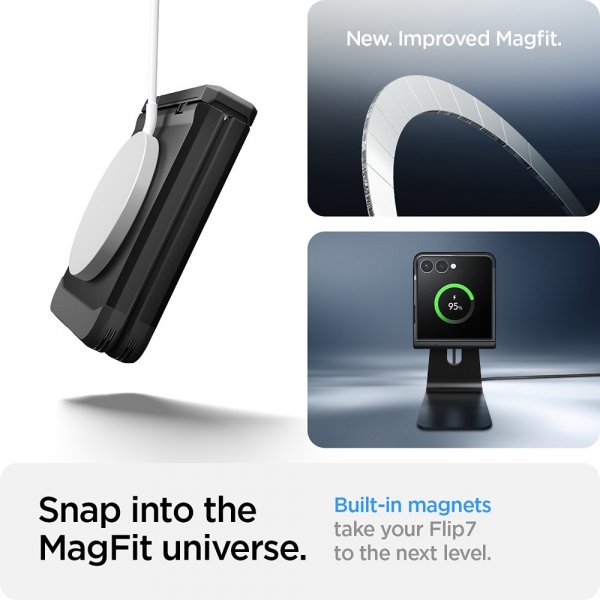Spigen Samsung Galaxy Z Flip 7 Skal Tough Armor Pro MagFit Svart