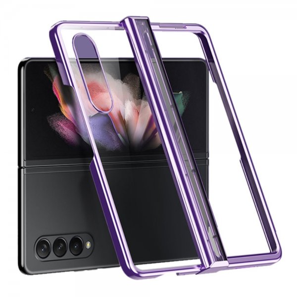 Samsung Galaxy Z Fold 4 Skal Pläterad Kant Lila