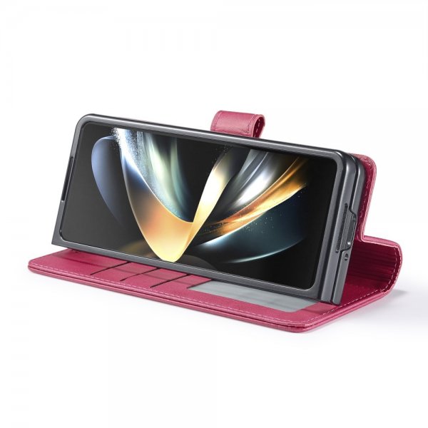 Lc.Imeeke Samsung Galaxy Z Fold 5 Fodral med Kortfack Magenta