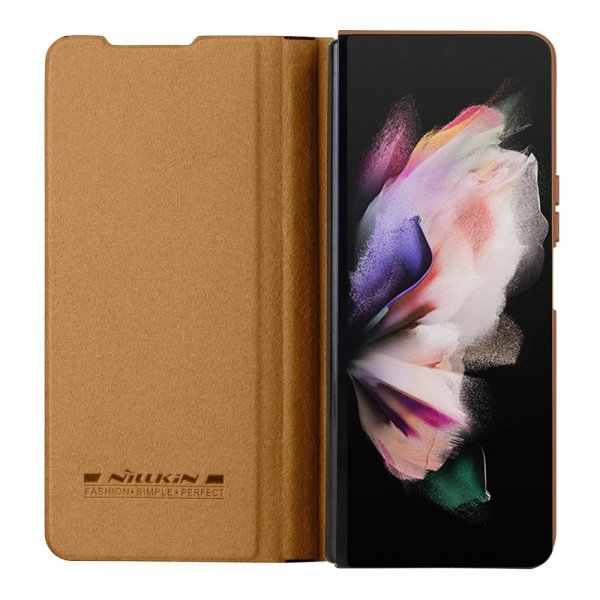 Nillkin Samsung Galaxy Z Fold 5 Fodral Qin Pro Series Brun